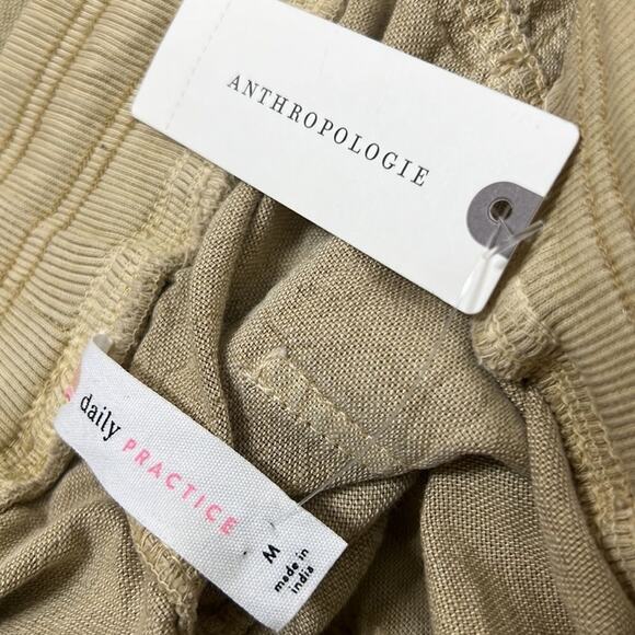DAILY PRACTICE BY ANTHROPOLOGIE LINEN BLEND DRAWSTRING PANTS SIZE M - Picture 4 of 7